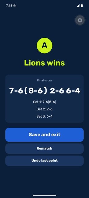 Winner screen
